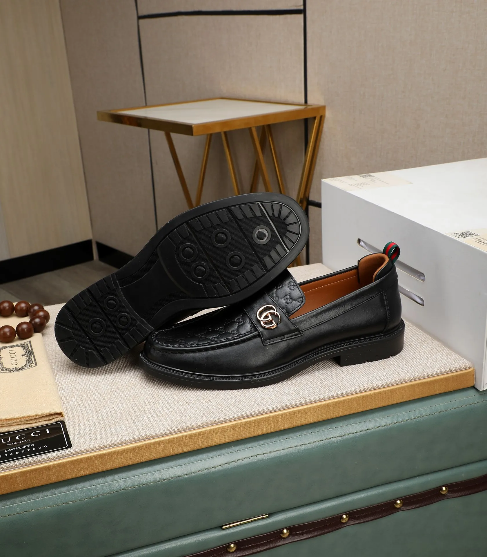 Men's men's shoes💰500📛📛Original (water-dyed cow lining) Gucci GUCCI official website formal shoes🌀 Italian🇮🇹imported cowhide➕top imported water-dyed cowhide lining💋Finely handmade original bottom, the real thing looks better when photographed in person Standard size 38-44